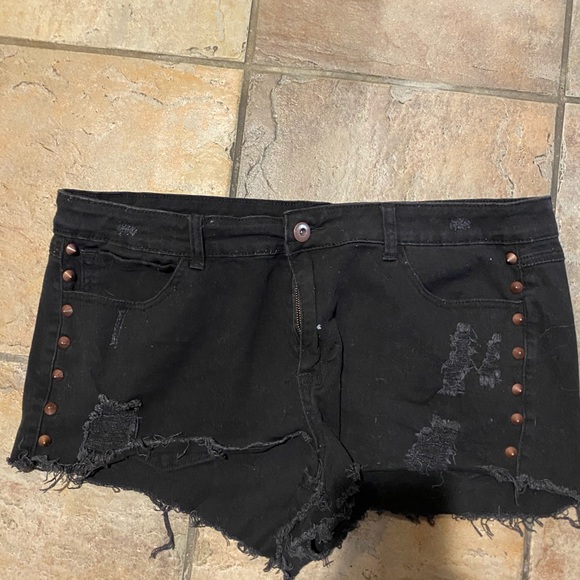 plus size denim short shorts